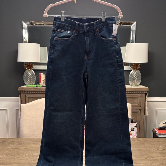 GAP Dark Blue Flare & Wide Leg Jeans